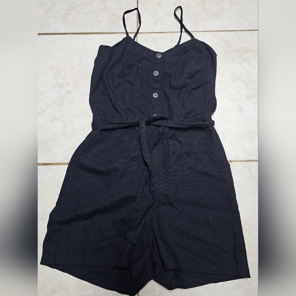 Black shorts romper small